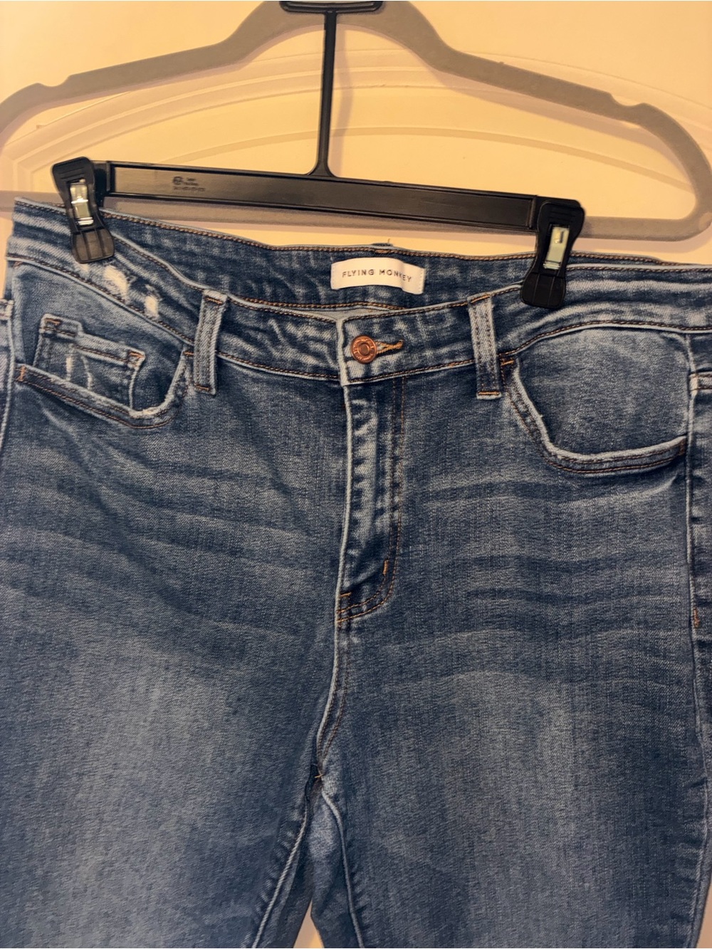Flying Monkey Women's Light Blue High Rise Jeans